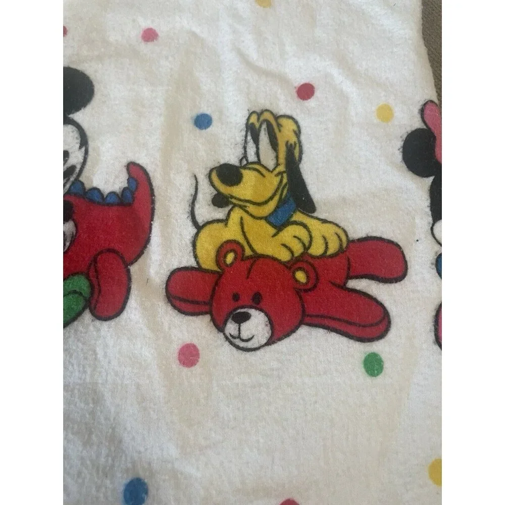 Vintage Walt Disney Mickey‎ Mouse Minnie Donald Duck Pluto Pillow Case